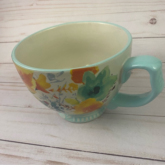 Pioneer Woman Collection Willow Large Coffee Tea Soup Cup Stoneware Mug 27oz - Picture 5 of 6